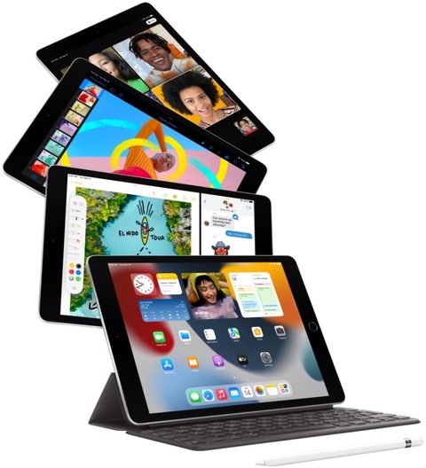 Apple tablet iPad 9.generace s připraveným obsahem k zapůjčení do školy
