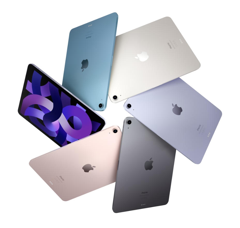 6 různobarevných iPadů Air vhodných do škol pro učitele, pedagogy a žáky