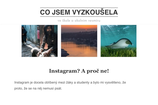 Instagram a proč ne?