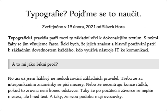 Typografie? Pojďme se to naučit.