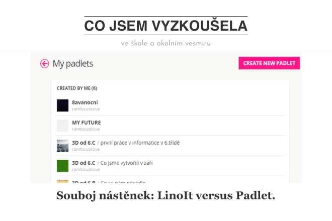 Souboj nástěnek: LinoIt versus Padlet.